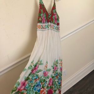 Maxi floral beaded dress